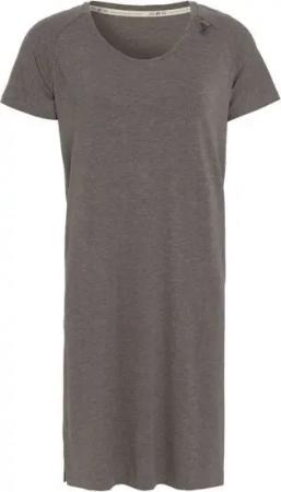 Knit Factory Strickkleid Lily Kleid Taupe S (1-tlg) Abendkleid Sommerkleid Strickkleid Modisches Kleid