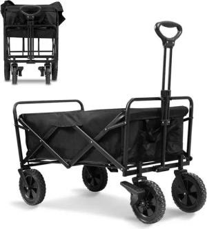 Clanmacy Bollerwagen Faltbar Handwagen Bollerwagen Faltbarer 100KG Transport Camping Ware