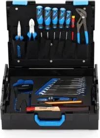 Gedore Werkzeugkoffer L-BOXX 136, Set 23-teilig, gefüllt, Werkzeug für Auszubildende, im Kunststoffkoffer, 1100-BASIC