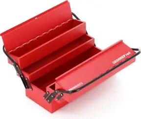 Gedore red Werkzeugkasten, 5 Fächer, groß, leer, Maße (LxBxH): 260x535x210 mm, rot, Stahlblech, Sortierbox, R20600073