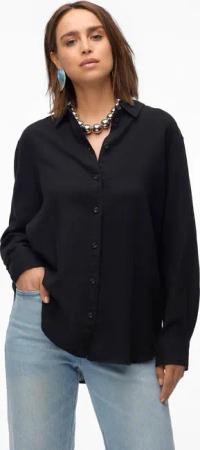 Vero Moda Hemdbluse "VMLINN LINEN LS SHIRT WVN NOOS", hochwertige Qaulität mit Leinen