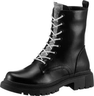 Aniston SHOES Schnürboots, Schnürstiefelette, Stiefelette mit Glitzereinsatz - NEUE KOLLEKTION