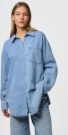 pieces Jeansbluse "PCMAISIE LS DENIM SHIRT NOOS BC"
