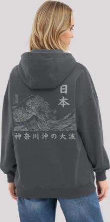 F4NT4STIC Kapuzenpullover "Kanagawa Welle Golden Gai", Premium Qualität