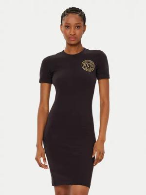 Versace Jeans Couture Kleid für den Alltag 78HAOT00 Schwarz Slim Fit
