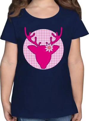 Shirtracer T-Shirt Hirsch Edelweiß Mode für Oktoberfest Kinder Outfit