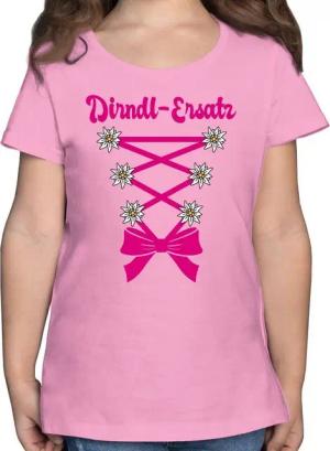 Shirtracer T-Shirt Dirndl-Ersatz Korsage - fuchsia Mode für Oktoberfest Kinder Outfit