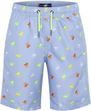 Polo Sylt Badeshorts mit Allover-Muster und elastischem Bund
