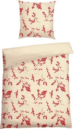 Schiesser Wendebettwäsche "Rowan aus weicher Baumwolle in wunderschönem Beerenprint", Made in Green