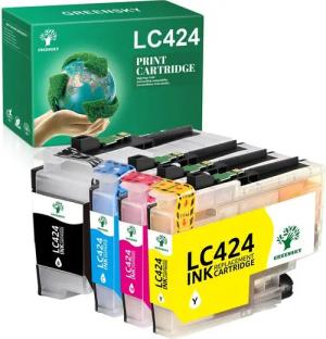Greensky 4er ersetzt für Brother LC 424XL LC424XL Druckerpatrone Tintenpatrone (Brother MFC-J 5340 DW MFC-J 5340 DWE Ecopro MEC-J 6590 DW MFC-J 6940 DW, MFC-J 5345 DW MFC-J 5740 DW MFC-J 6540 DW MFC-J 6540 DWE)