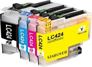 STAROVER 4x Druckerpatrone ersetzt für Brother LC 424 XL LC 424XL Tintenpatrone (Brother MFC-J 5340 DW MFC-J 5340 DWE Ecopro MEC-J 6590 DW MFC-J 6940 DW, MFC-J 5345 DW MFC-J 5740 DW MFC-J 6540 DW MFC-J 6540 DWE)