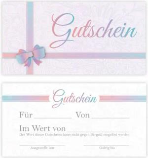 LIMONIA Geschenkkarte Gutschein Geschenkgutschein zum Ausfüllen für Spa Beauty Wellness, Geschenkgutscheine mit vorgedruckten Feldern zum Ausfüllen