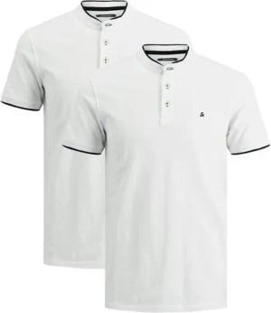 Jack & Jones Poloshirt 2er Pack Paulos Mao (Spar-Set, 2-tlg) Poloshirt - Baumwolle - Atmungsaktiv - Mit Knopfleiste