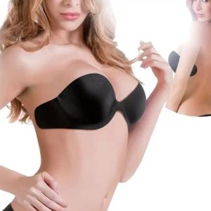 RWEUOQ BH-Einlagen BH-Einlagen Einteiliger Unsichtbarer BH mit Seitlichem Push up, Trägerloser rückenfreier klebriger Unsichtbarer Push-up-BH für Frauen