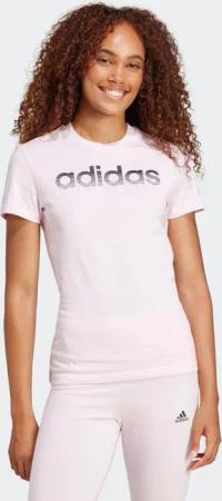 ADIDAS T-Shirt Damen Logo-Print - rosa