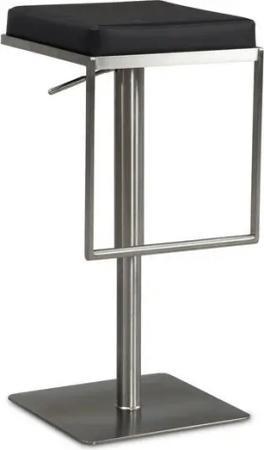 KADIMA DESIGN Barhocker Barhocker Schwarz Kunstleder Edelstahl Design Barstuhl Modern, (Thekenhocker Höhenverstellbar, Hoher Hocker für Bar), Tresenstuhl Drehbar Gepolstert, Bistrohocker Metall Hoch