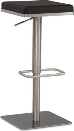KADIMA DESIGN Barhocker Barhocker Schwarz Kunstleder Edelstahl Barstuhl Modern, Design (Thekenhocker Höhenverstellbar, Hoher Hocker für Bar), Tresenstuhl Drehbar Gepolstert, Bistrohocker Metall Hoch