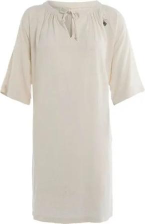 Knit Factory Strickkleid Fern Kleid Beige 40/42 (1-tlg) Abendkleid Sommerkleid Strickkleid Modisches Kleid