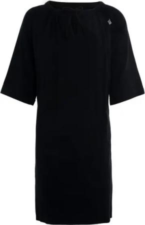 Knit Factory Strickkleid Fern Kleid Schwarz 40/42 (1-tlg) Abendkleid Sommerkleid Strickkleid Modisches Kleid