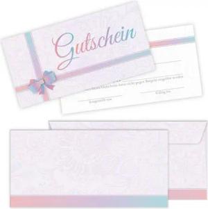 LIMONIA Geschenkkarte Gutschein mit Umschlag Geschenkgutschein zum Ausfüllen für Spa Beauty, Gutscheine mit vorgedruckten Feldern zum Ausfüllen und Umschlägen