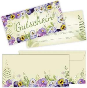 LIMONIA Geschenkkarte Gutschein mit Umschlag Geschenkgutschein zum Ausfüllen für Spa Beauty, Gutscheine mit vorgedruckten Feldern zum Ausfüllen und Umschlägen