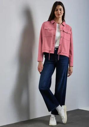 Street One Frauen Jacke in Wolloptik in Rosa, Gr: 46