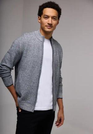 Street One MEN Männer Two-Tone Strukturjacke in Blau, Gr: XXL
