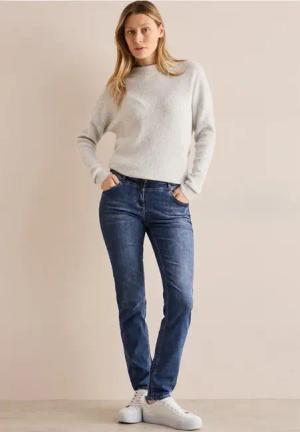 Cecil Damen Jeans im Casual Fit in Blau, Gr: 36