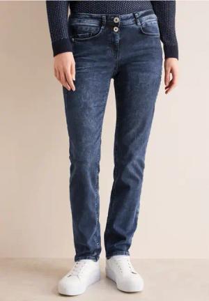 Cecil Damen Straight Leg Jeans in Blau, Gr: 34