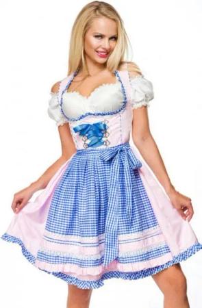 Dirndline Dirndl Trachtenkleid Dirndl Kleid Wiesn Oktoberfest Wasn Tracht Outfit Mode (2-tlg)