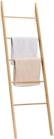 Navaris Handtuchständer Handtuchleiter Holz Leiter aus Bambus - für Handtücher Kleidung