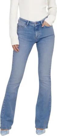 Only Damen Jeans ONLBLUSH MID FLARED TAI198 Blau - Special Bright Blue Denim