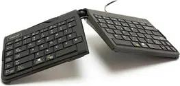 BAKKER ELKHUIZEN Goldtouch Travel Go2 ergonomische Tastatur geteilt, kabelgebunden schwarz
