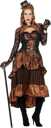 Wilbers Kostüm Steampunk Kostüm Retro Viktorianisch Zahnräder Outfit Karneval Gothic