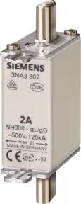 Siemens Indus.Sector NH-Sicherungseinsatz Gr.000,125A,500VAC 3NA3832-8