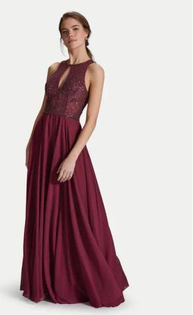 Hey Kyla Abendkleid 5AI053HK Dunkelrot Regular Fit
