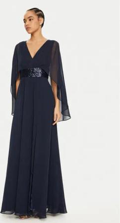 Swing Abendkleid 5AI10300 Dunkelblau Regular Fit