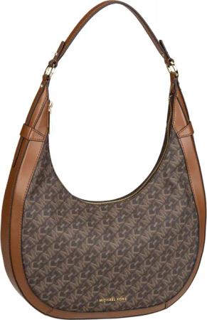 Michael Kors Preston LG Crescent TZ MK SIG  in Cognac (5.6 Liter), Schultertasche