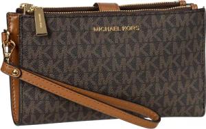 Michael Kors Jet Set Double Zip MK SIG in Braun (0.7 Liter), Abendtasche & Clutch