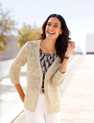 Ajourstrickjacke