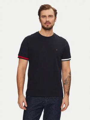 Tommy Hilfiger T-Shirt Global Stripe MW0MW38078 Dunkelblau Regular Fit