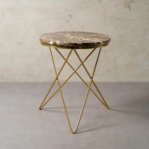 MAGNA Atelier Beistelltisch Paris Marmor Beistelltisch, Einzigartige Natursteinplatte