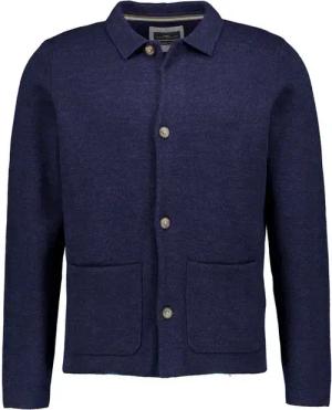 Fynch-Hatton Herren Cardigan blau unifarben