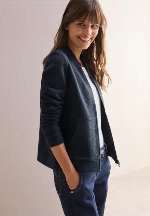 Cecil Damen Strukturjacke in Blau, Gr: XXL