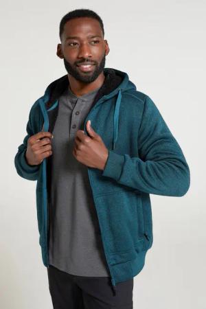 Nevis II Fleecegefütterter Herren-Hoodie - Blau