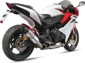 Hashiru Auspuff ST06 silber/carbon für Honda CB/CBR 600 Hornet/F 200