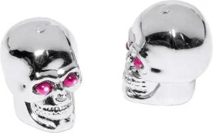 Hashiru Reifen-Ventilkappenpaar Totenkopf chrom