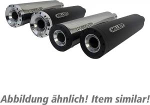 Miller Exhaust Auspuffanlage 2in2 Standard schwarz/poliert für Harley-David