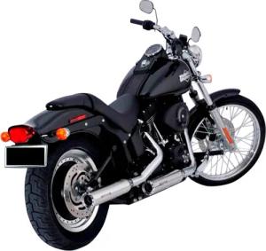 Miller Exhaust Auspuff slip-on Paar Standard poliert/poliert für Harley-Dav