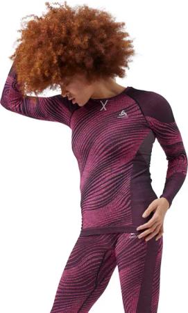Odlo Blackcomb Eco Damen Funktiosshirt lang fuchsia M Damen